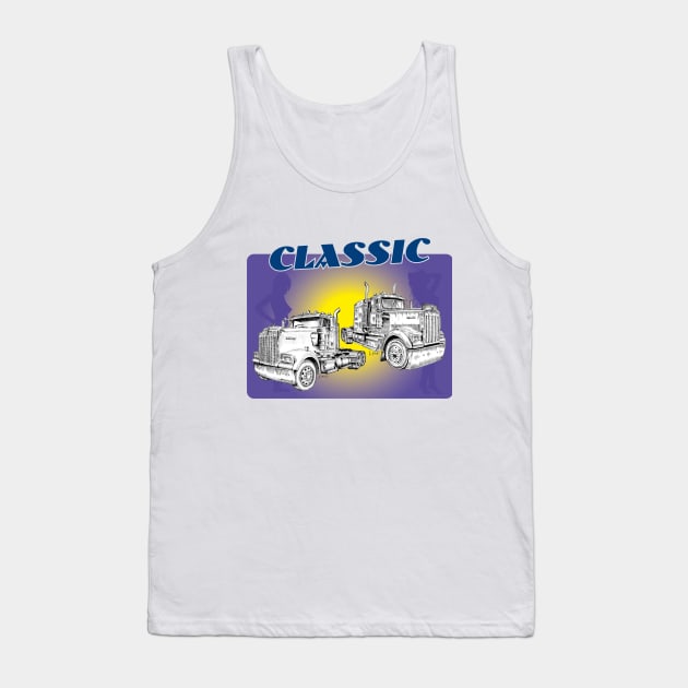 Double Kenworth truck design Tank Top by Kullatoons